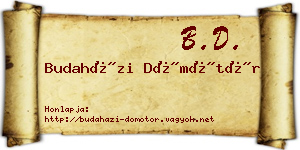 Budaházi Dömötör névjegykártya